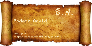 Bodacz Arvid névjegykártya